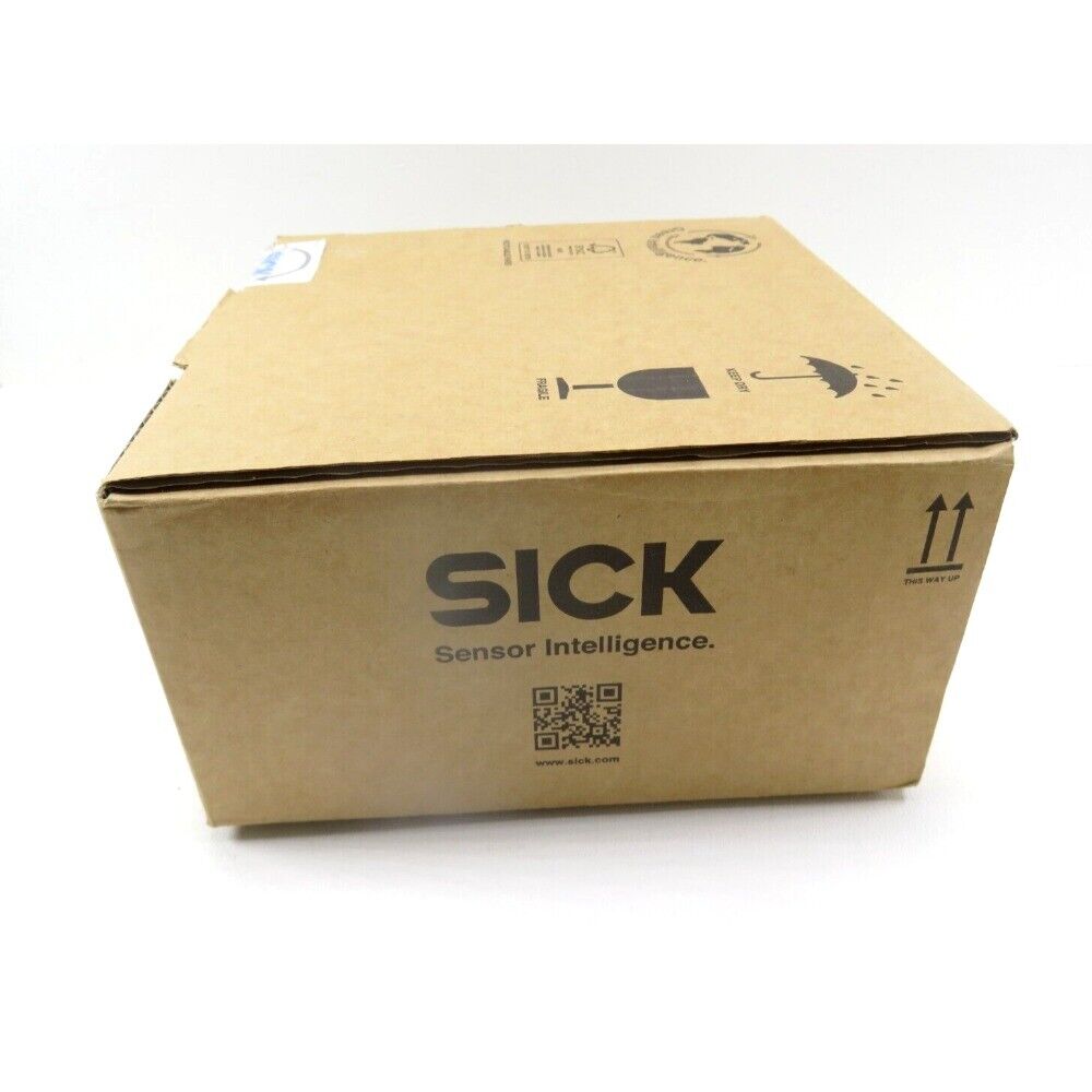 SICK NANS3-AAAZ30AN1 Safety Laser Scanner box, brown cardboard packaging with fragile symbols, Sensor Intelligence