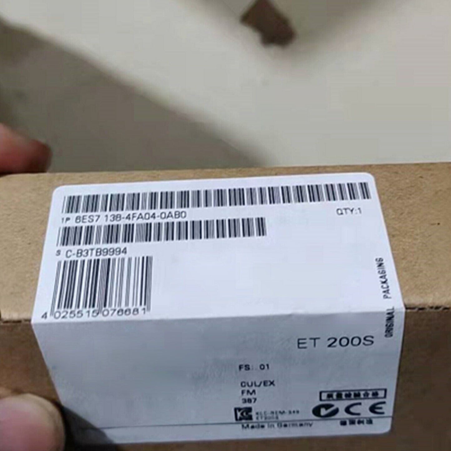 ET 200S DP ELECTRON MODULE 6ES7138-4FA04-0AB0 in original packaging, made in Germany, industrial automation part.