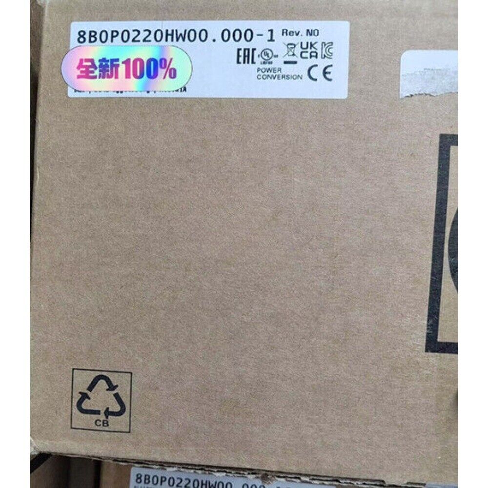 B&R Servo Drive 8B0P0220HW00.000-1, New, Power Conversion Certified. Original packaging, industrial automation part.