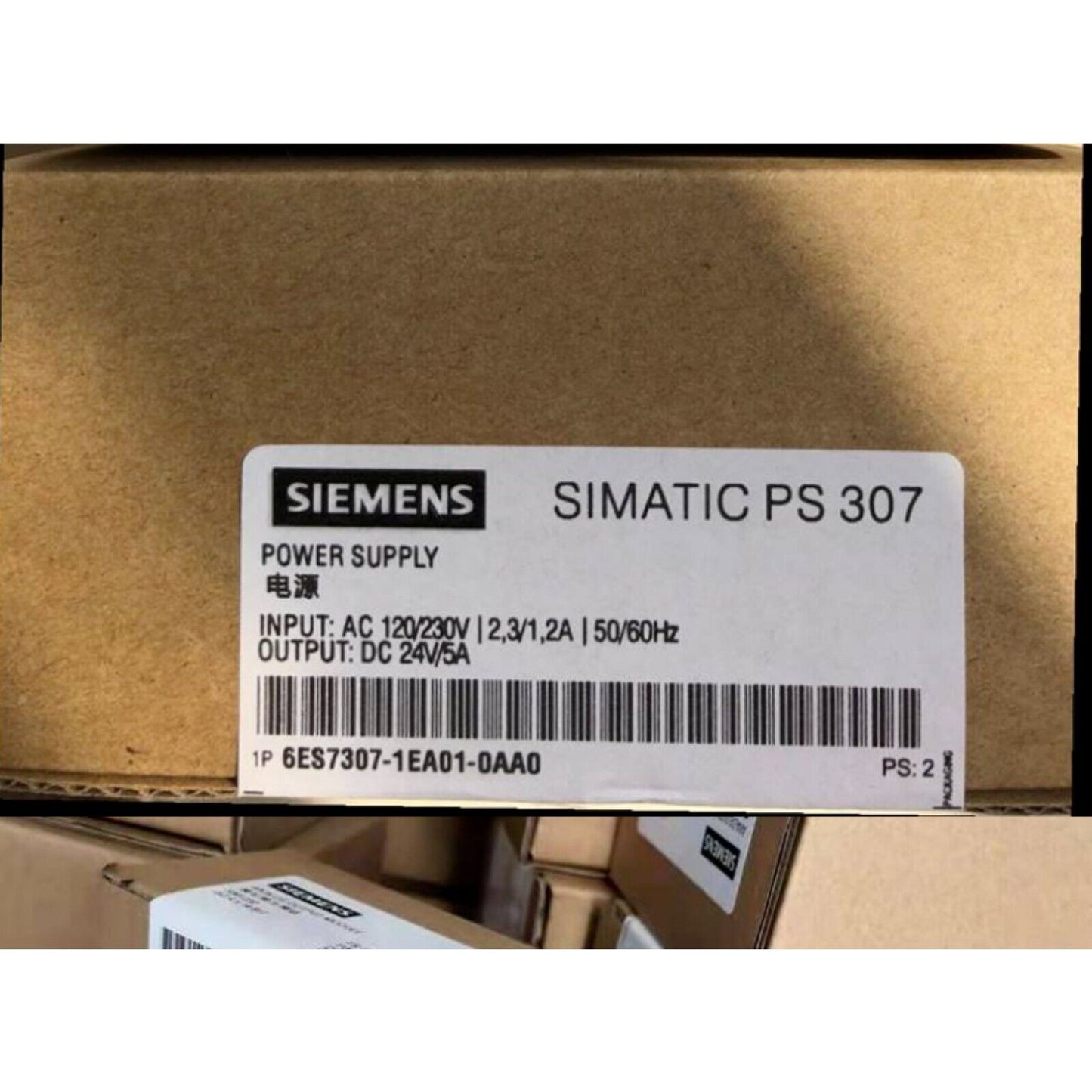 Siemens SIMATIC PS 307 power supply, 6ES7307-1EA01-0AA0, AC input, DC output, automation part.