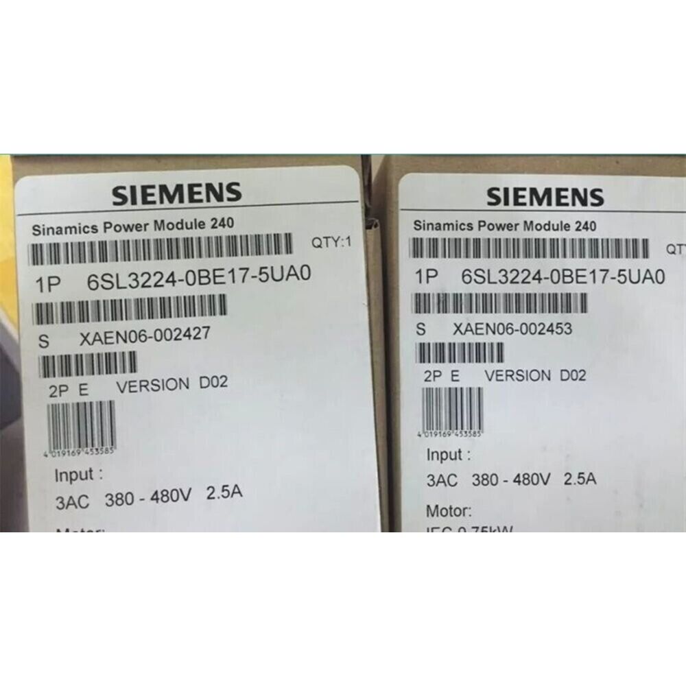 Siemens SINAMICS G120P Power Module 6SL3224-0BE17-5UA0 Box, Industrial Automation Equipment, 3AC 380-480V 2.5A