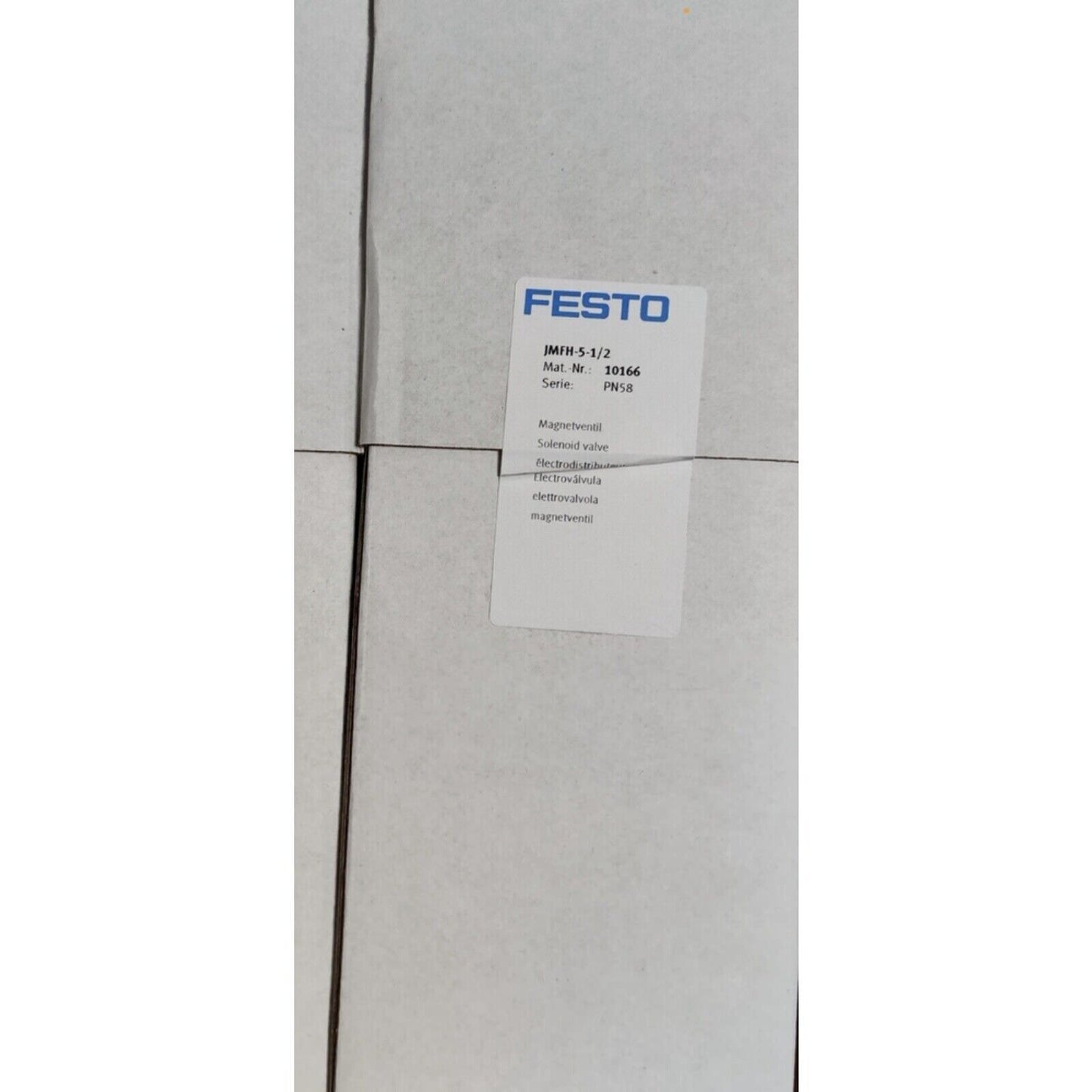 FESTO JMFH-5-1/2 Solenoid Valve label, PN58, industrial automation part