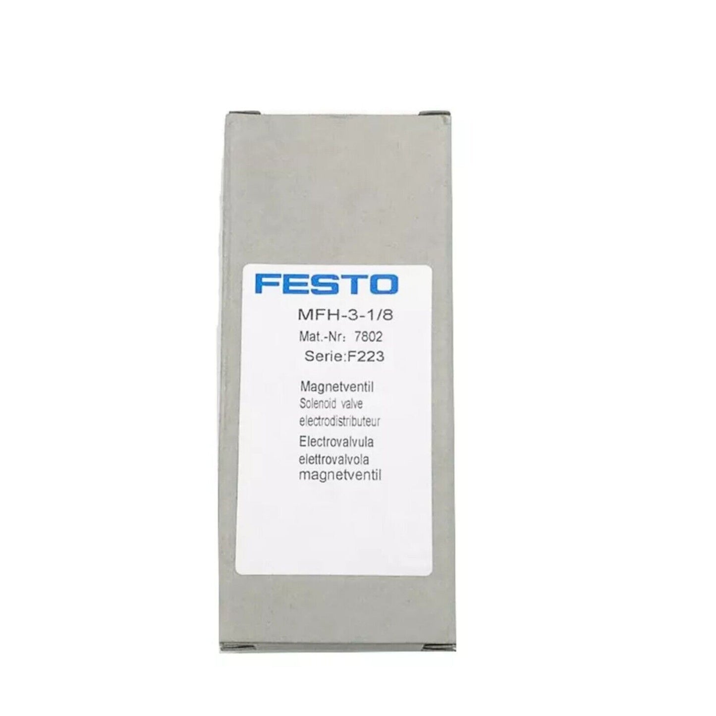 Valve | Festo | MFH-3-1/8 7802 Air Solenoid Valve, 1.5-8Bar, 21-120psi