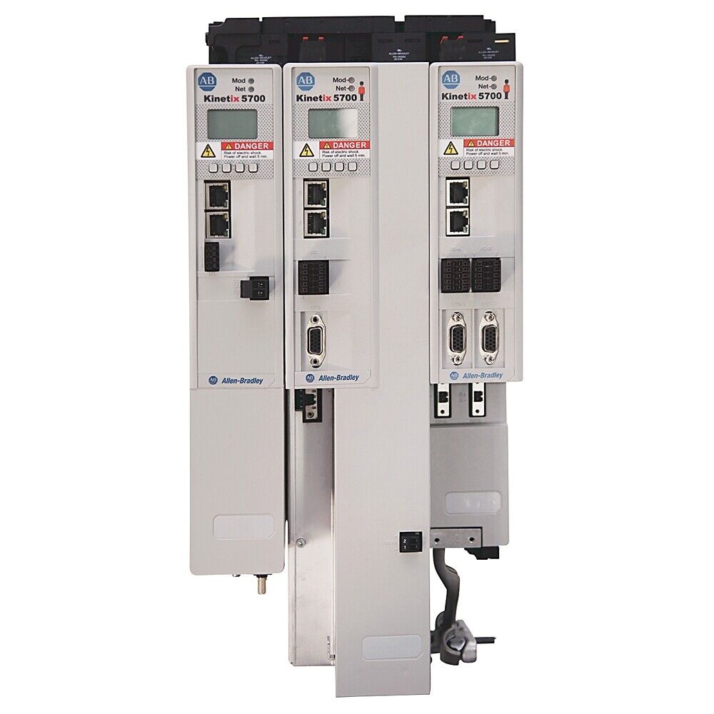 Allen-Bradley Kinetix 5700 Dual Axis Inverter, industrial automation equipment, white color, PLC module.