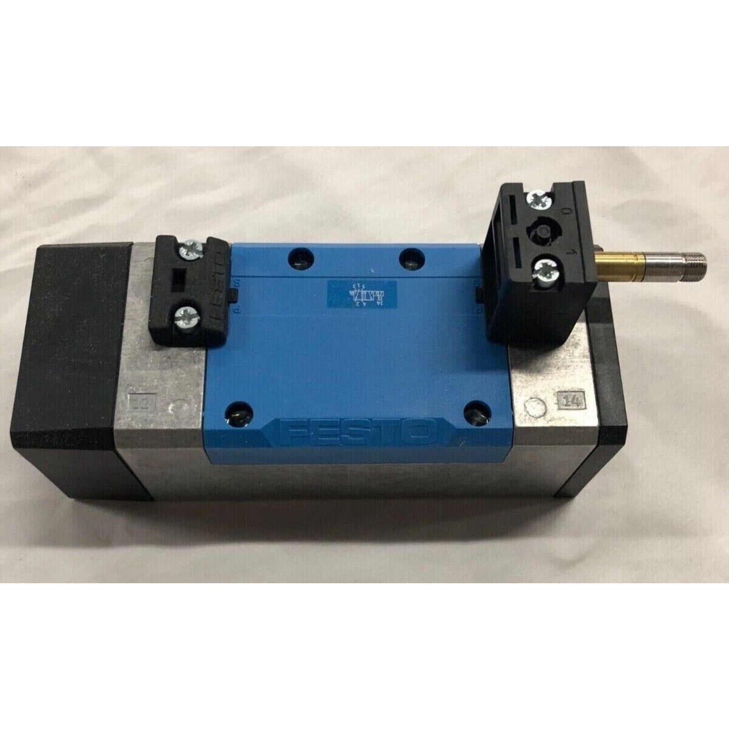 Festo MFH-5/2-D-3-FR-C solenoid valve. Industrial automation component with blue and metal housing, part number 151711