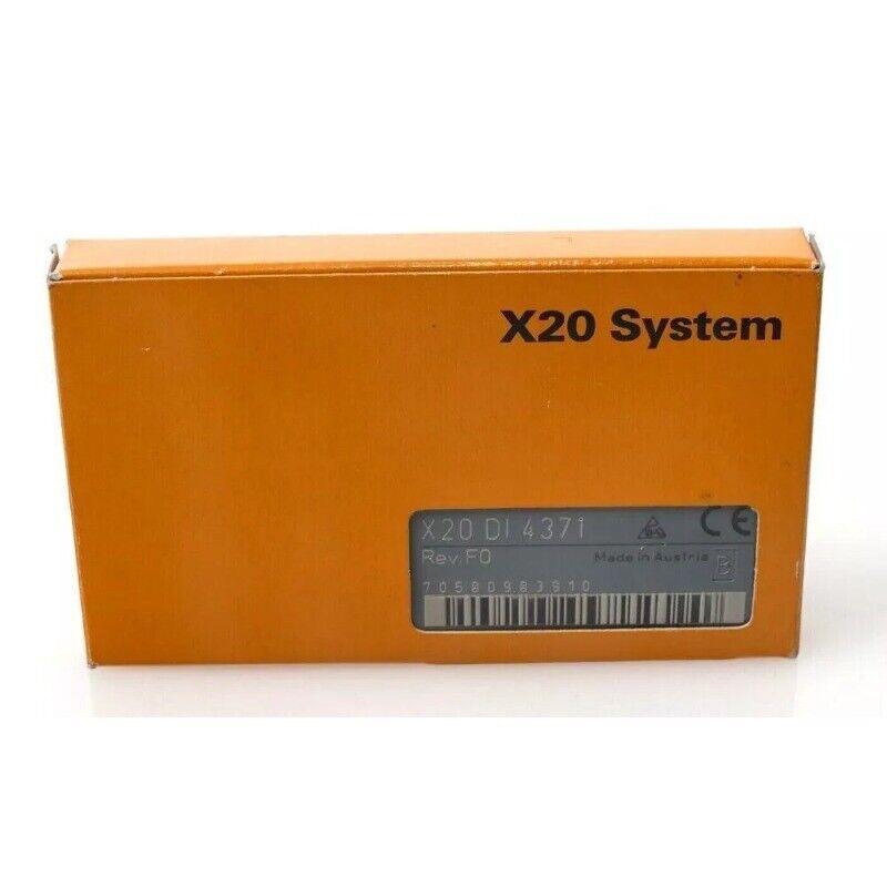 B&R X20DI4371 Digital Input Module, product box. X20 System, Made in Austria