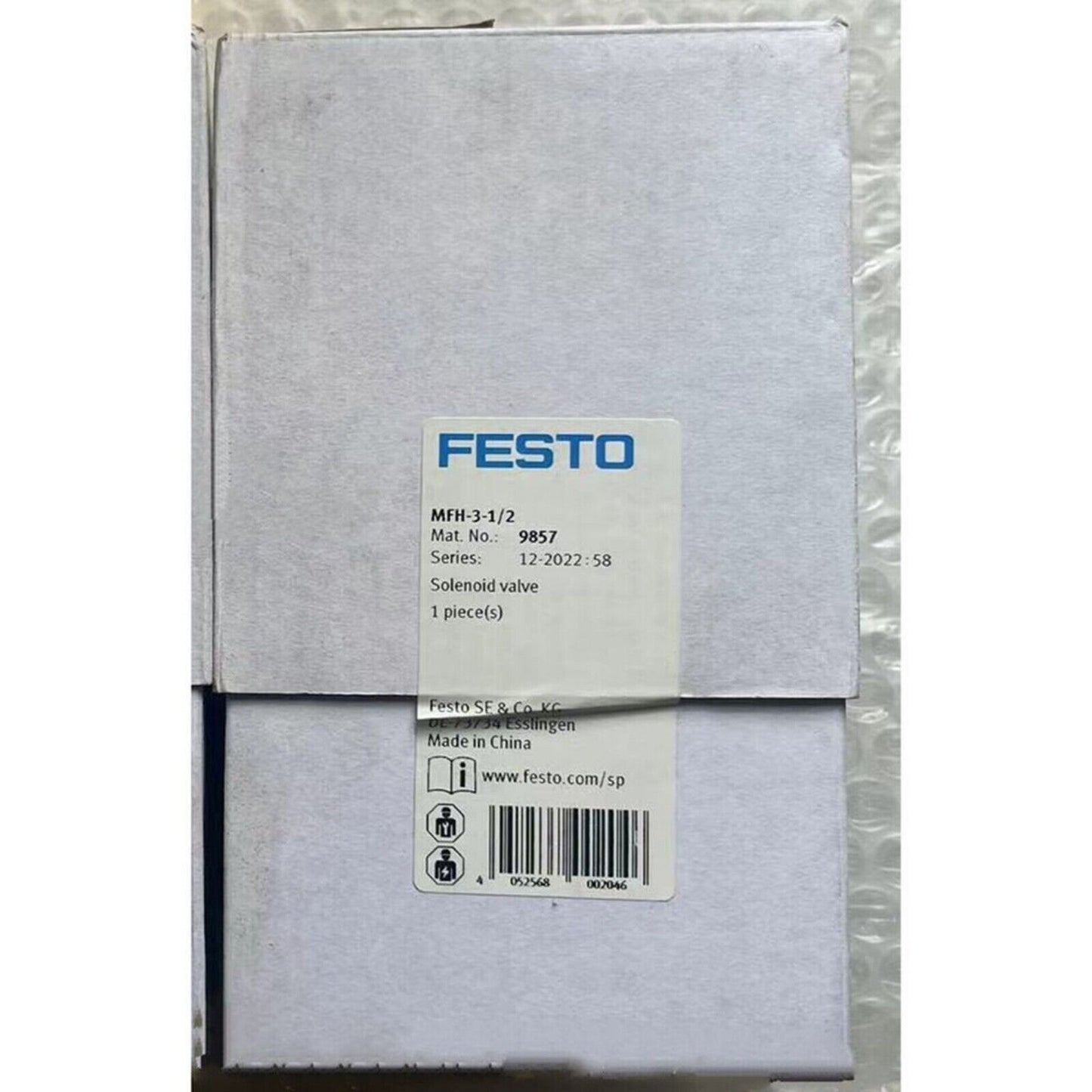 Festo MFH-3-1/2 9857 Solenoid valve in box, pneumatic automation part, Made in China