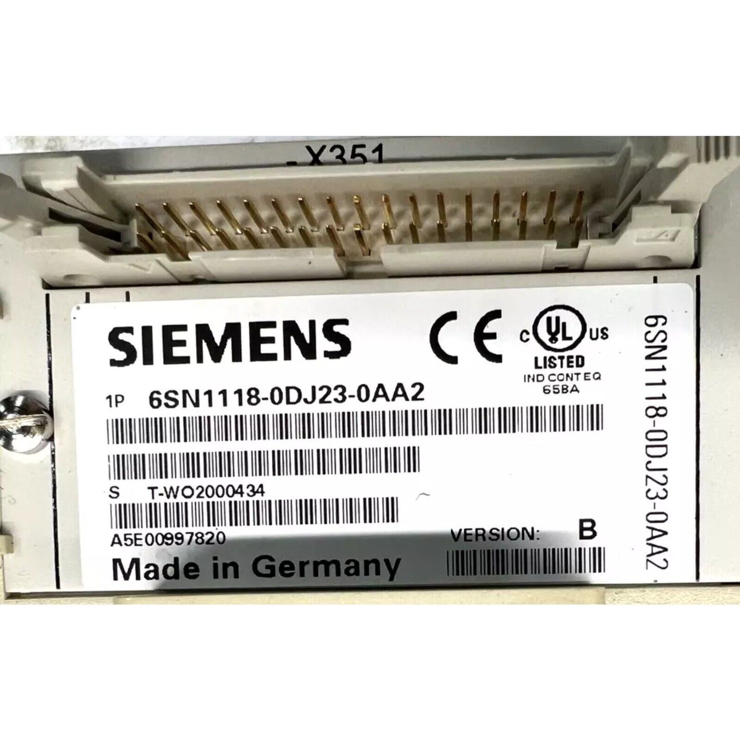 Siemens 6SN1118-0DJ23-0AA2 digital control module, Made in Germany, part of the SIMODRIVE 611D series.