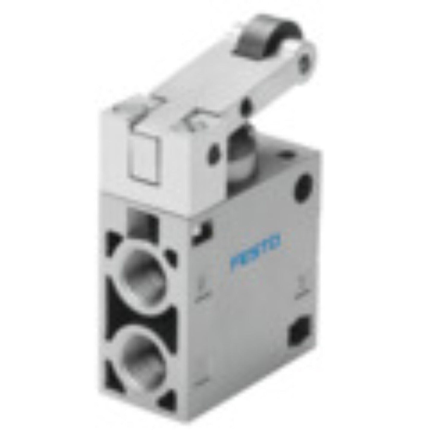 Festo RO-3-1/4-B roller lever valve, pneumatic automation component, industrial control system part.