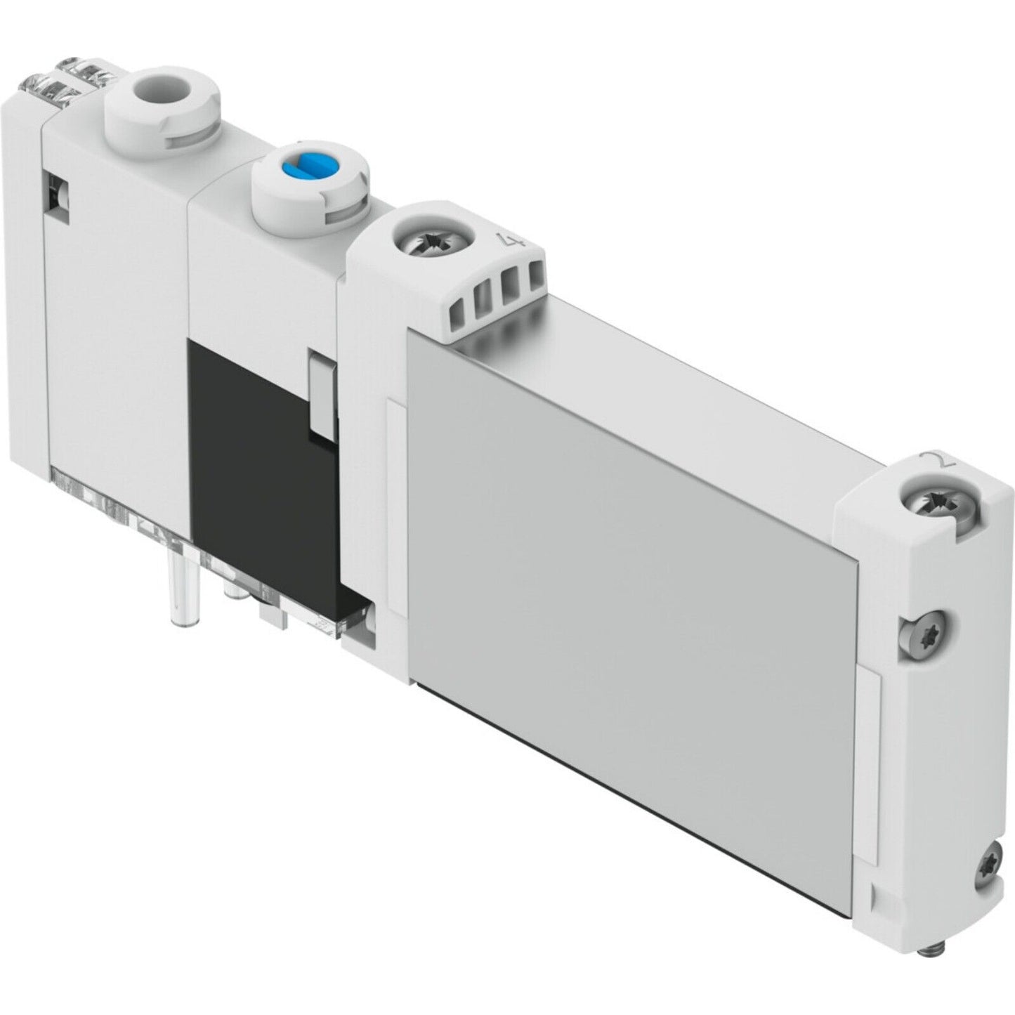 Festo VUVG-B10-M52-MZT-F-1T1L Solenoid Valve, industrial automation component, white and silver design.