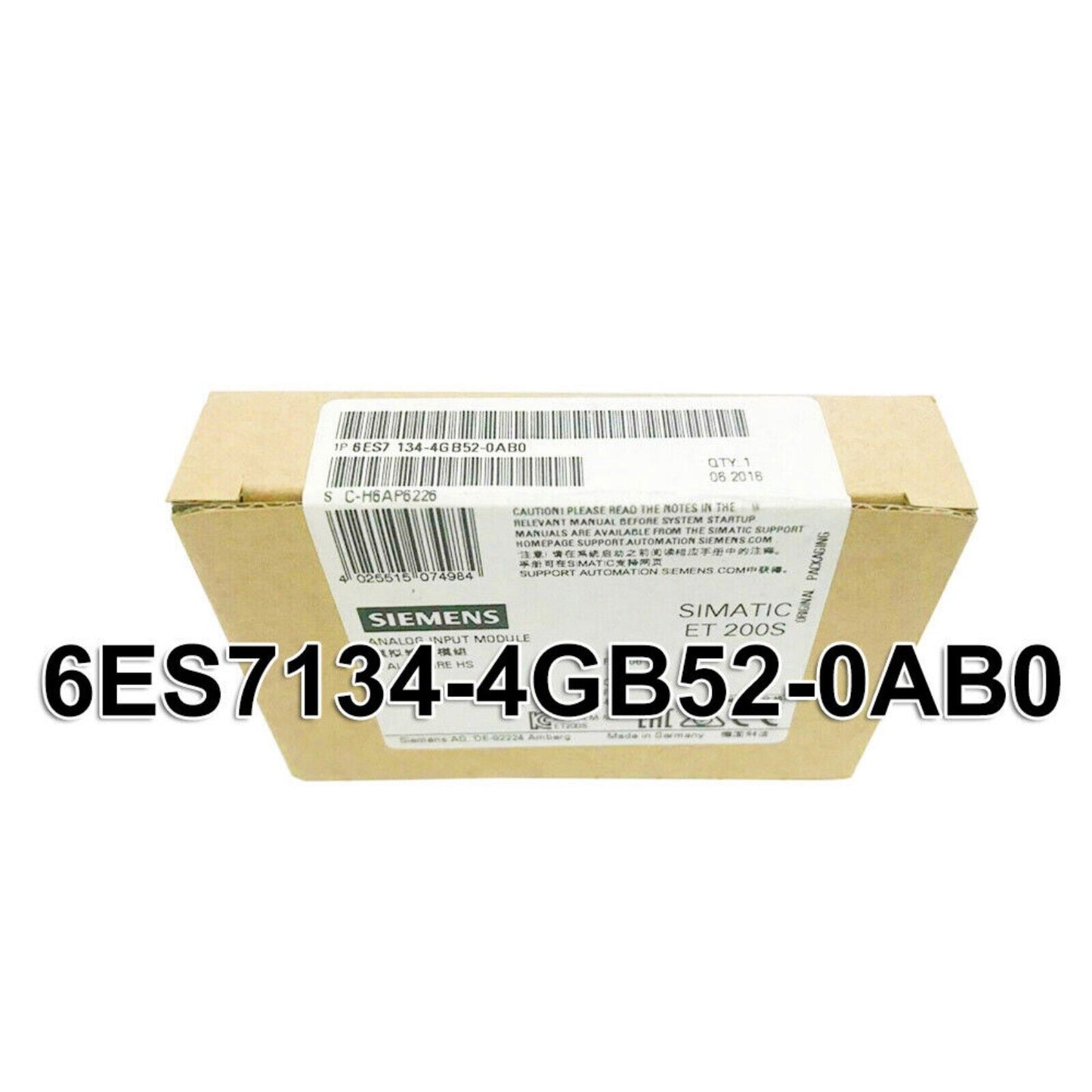 Industrial Communication | Siemens | 6ES7 134-4GB52-0AB0 6ES7134-4GB52-0AB0 DP Electronics Module ET200S