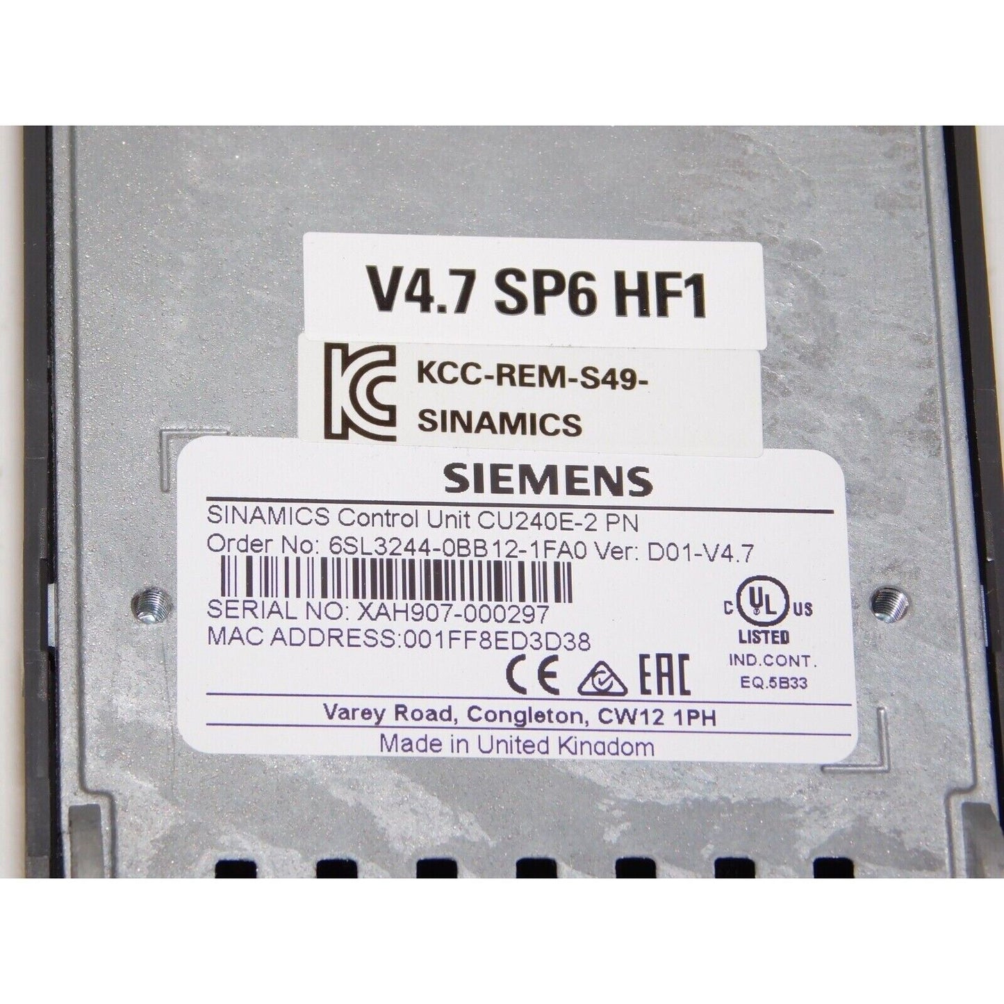 SINAMICS G120 (PM240-2) | Siemens | 6SL3 244-0BB12-1FA0 6SL3244-0BB12-1FA0 G120 CONTROL UNIT CU240E-2 PN
