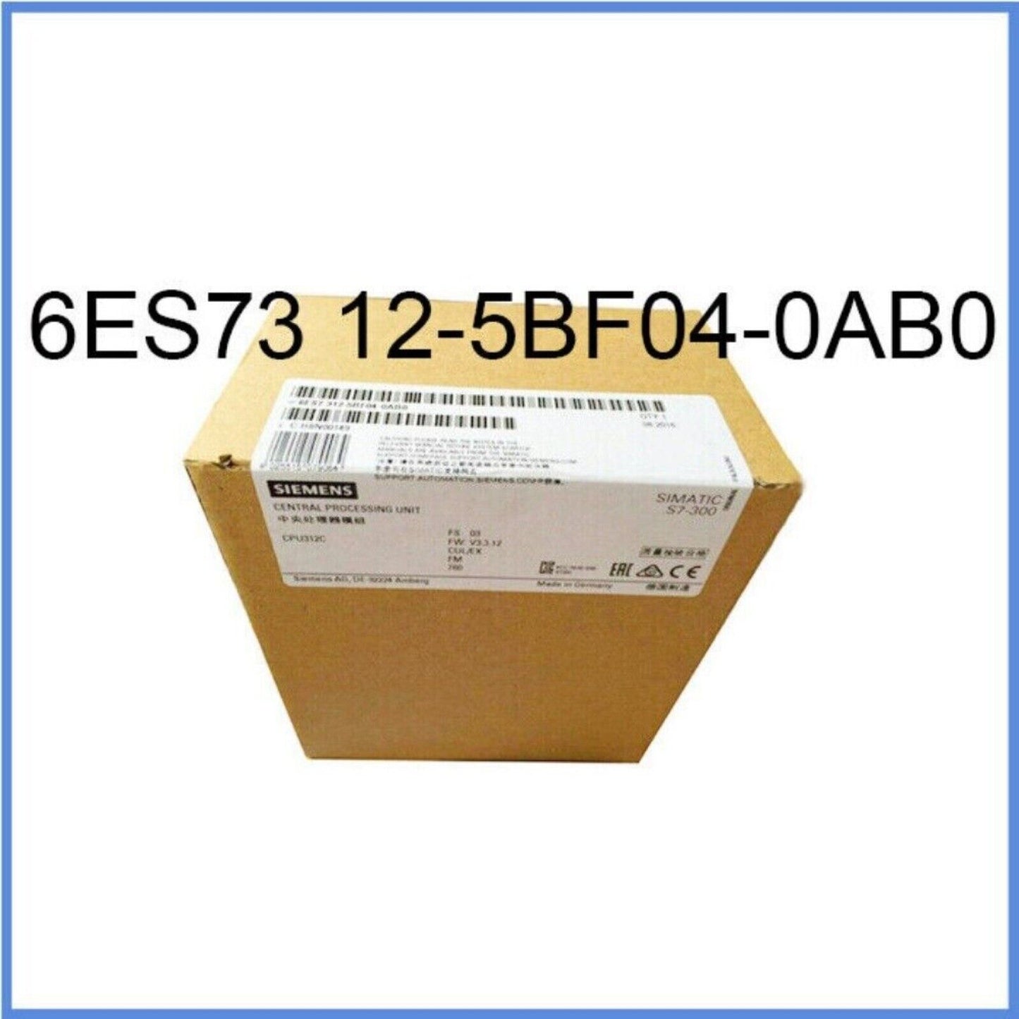 PLC | Siemens | 6ES7 312-5BF04-0AB0 6ES7312-5BF04-0AB0 SIMATIC S7-300 CPU 312C