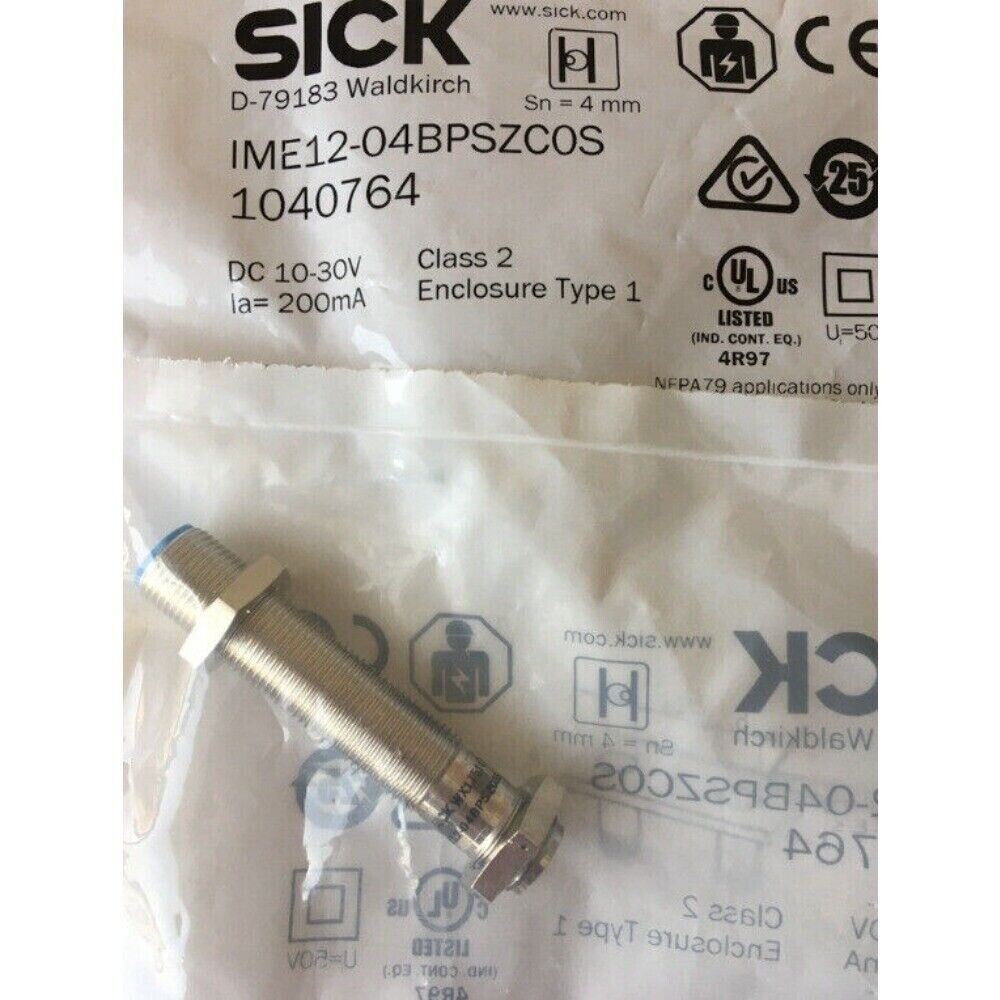 SICK IME12-04BPSZC0S Proximity Sensor, Industrial Automation Part, with specifications and certifications.