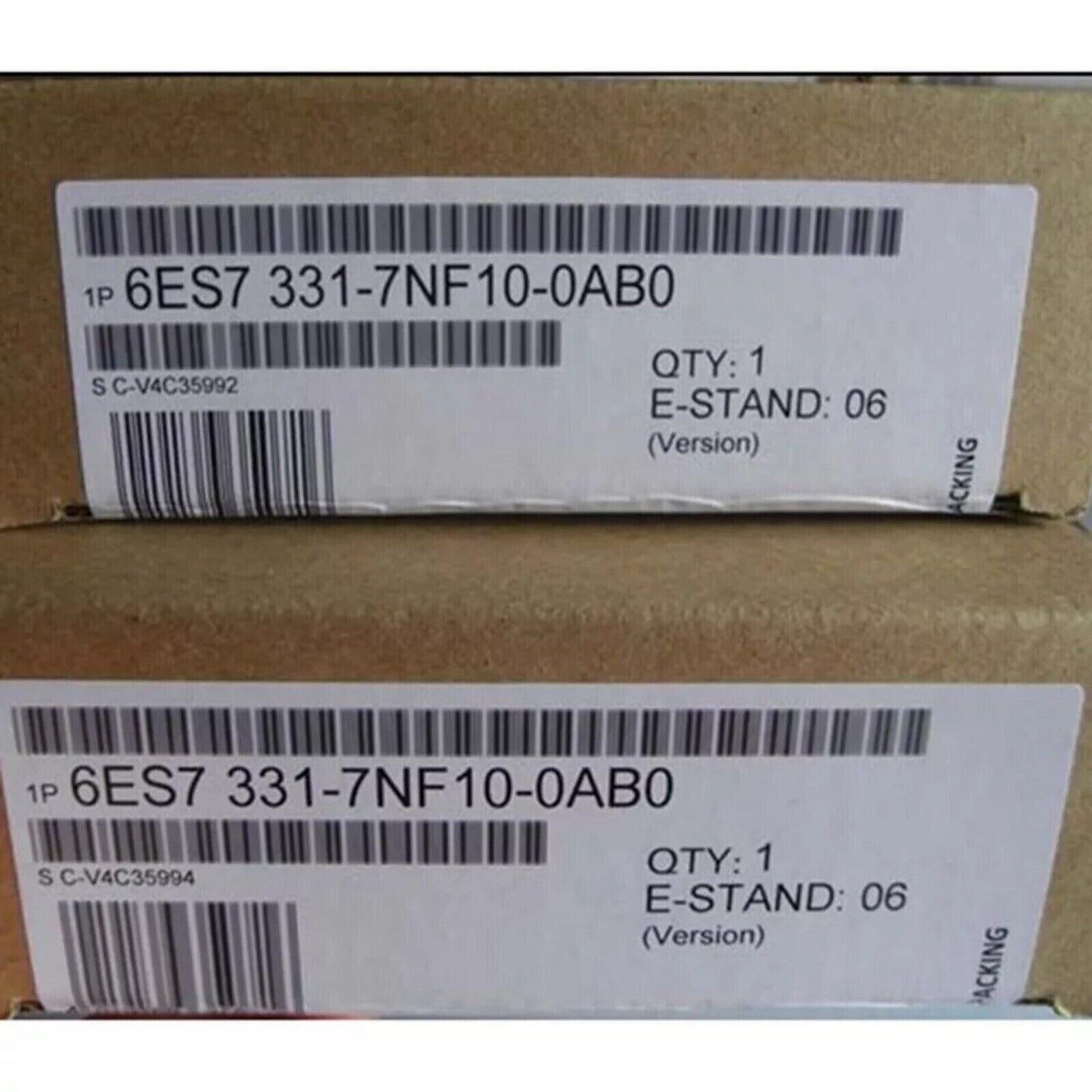 Siemens SIMATIC S7-300 Analog Input Module 6ES7331-7NF10-0AB0 packaging, showing product details.