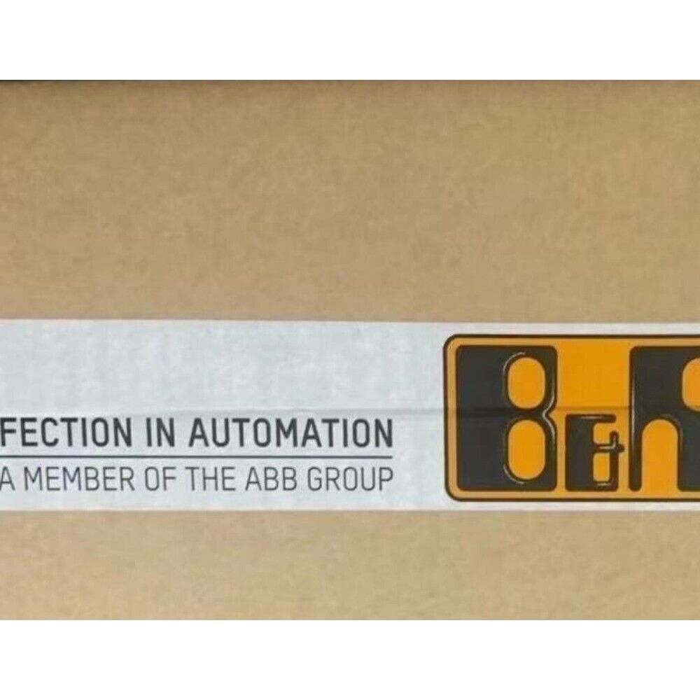 B&R logo on a cardboard background, "PERFECTION IN AUTOMATION, A MEMBER OF THE ABB GROUP", industrial automation.