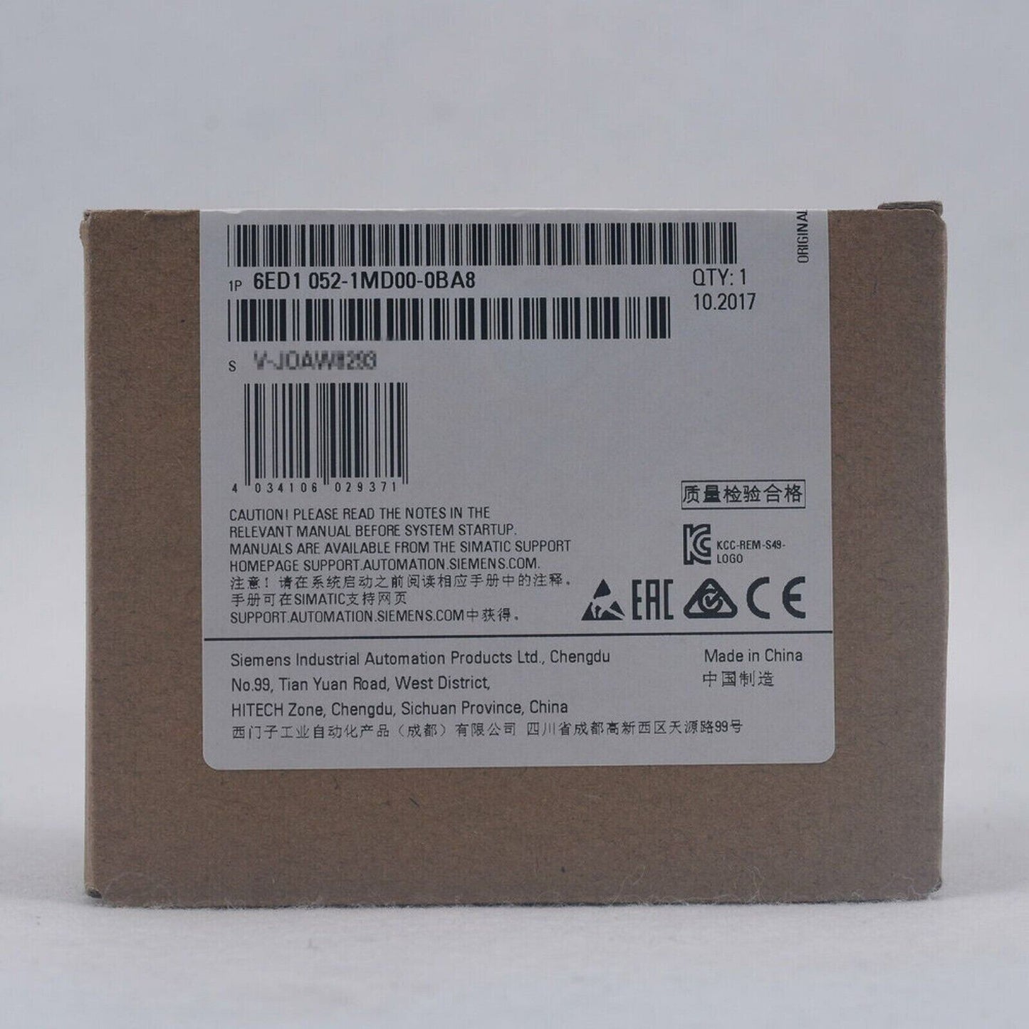 PLC | Siemens | 6ED1052-1MD00-0BA8 6ED1 052-1MD00-0BA8 LOGO 12/24RCE logic module