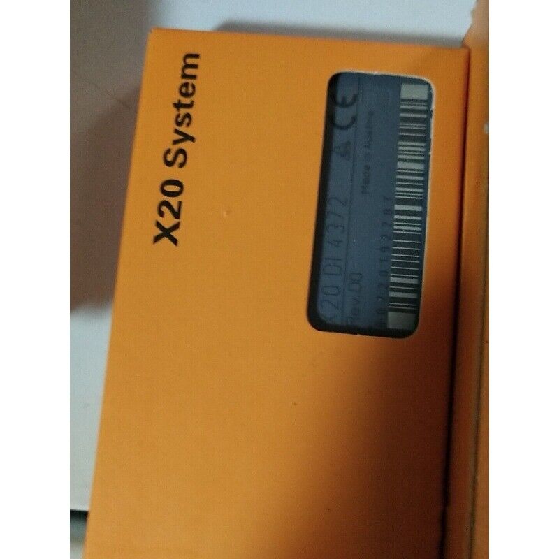 X20 DI 4372 B&R PLC controller module in orange packaging. Industrial automation part for sale.