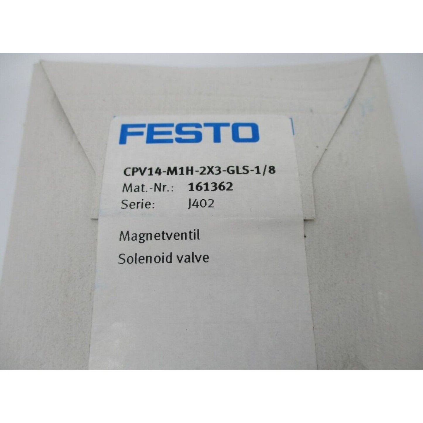 FESTO CPV14-M1H-2X3-GLS-1/8 solenoid valve product packaging, industrial automation part