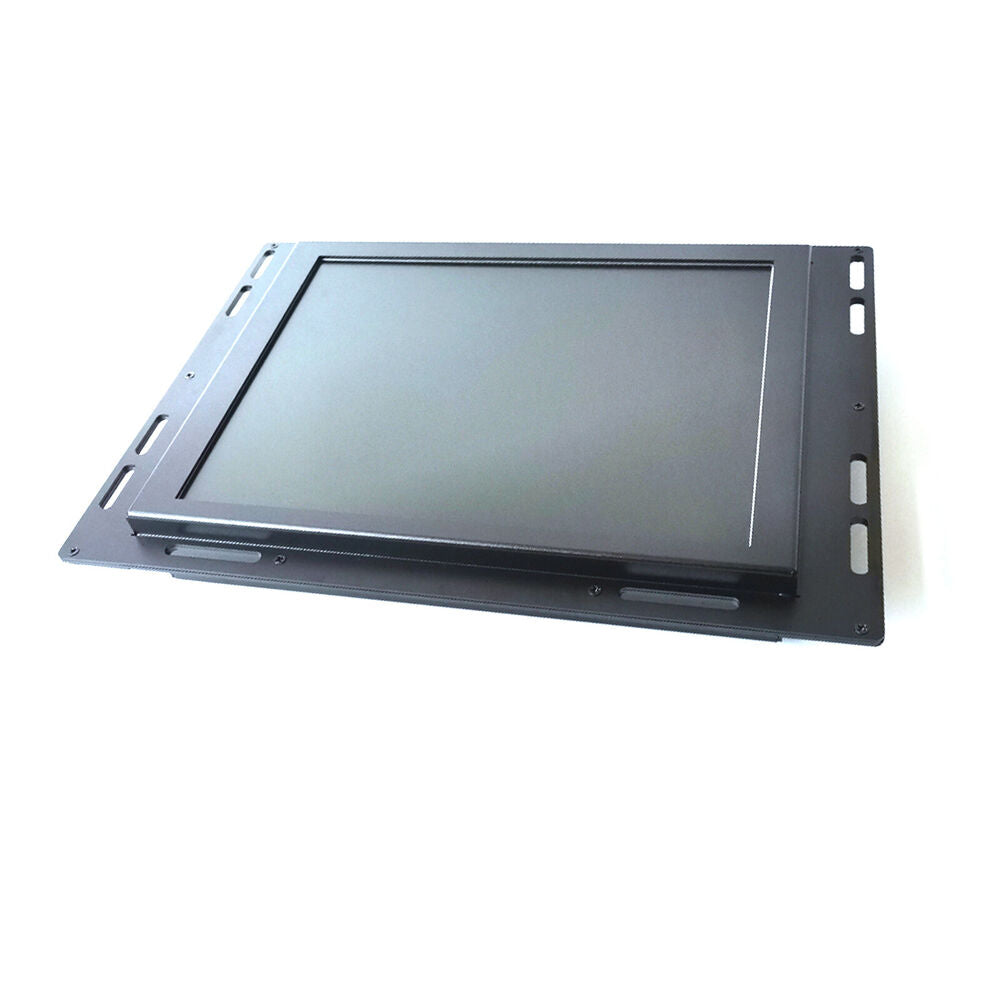 FANUC A61L-0001-0094 LCD Monitor, 14 inch display. Black metal frame. Industrial automation parts.