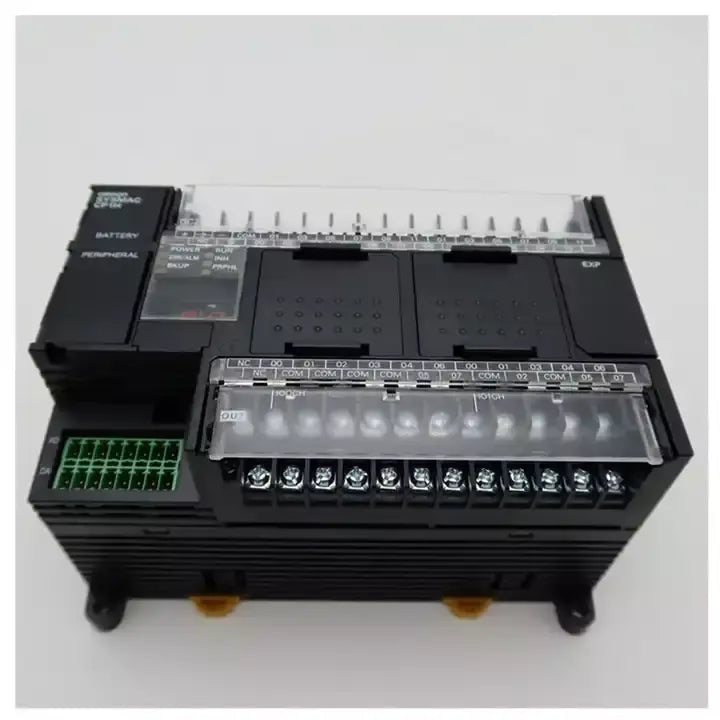 Omron CP1H-XA40DT1-D PLC Module, Black industrial automation equipment with labels, New condition.