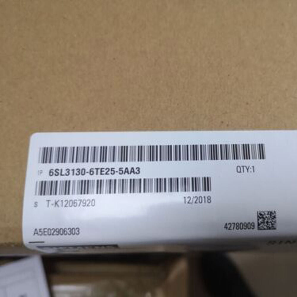 Siemens 6SL3130-6TE25-5AA3 SMART LINE MODULE product label, QTY:1, industrial automation part