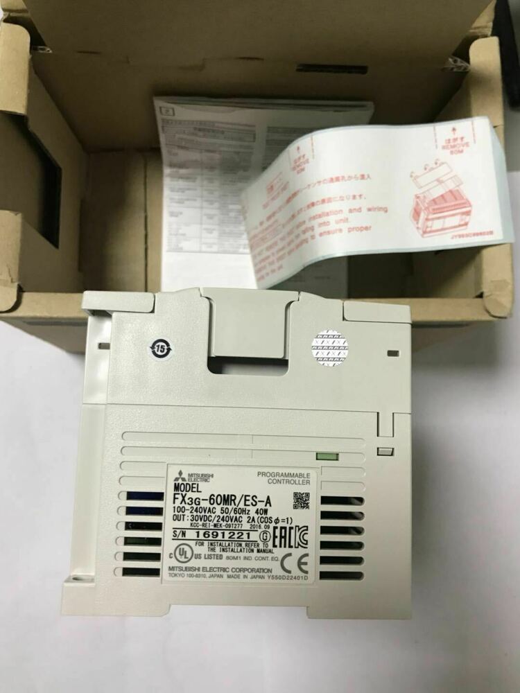Mitsubishi FX3G-60MR/ES-A Programmable Controller in packaging, industrial automation part