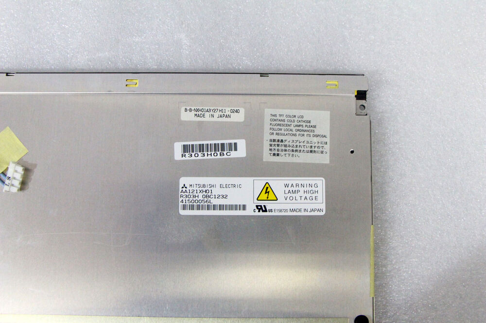 Mitsubishi AA121XH01 LCD Screen Panel with Warning Labels