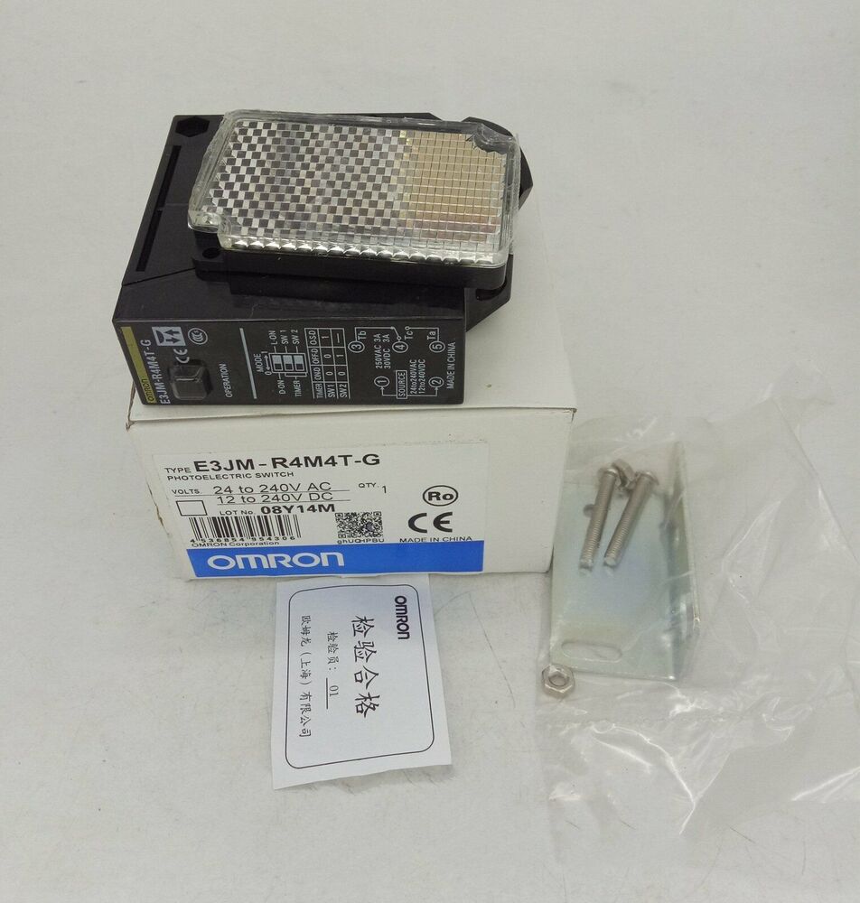 Omron E3JM-R4M4T-G photoelectric switch, new sensor for industrial automation, 24-240V AC/DC, free shipping