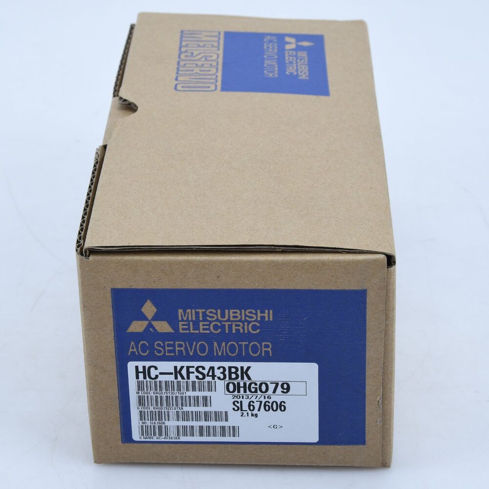 Mitsubishi HC-KFS43BK AC Servo Motor in box, new and fast shipping available. Industrial automation part.