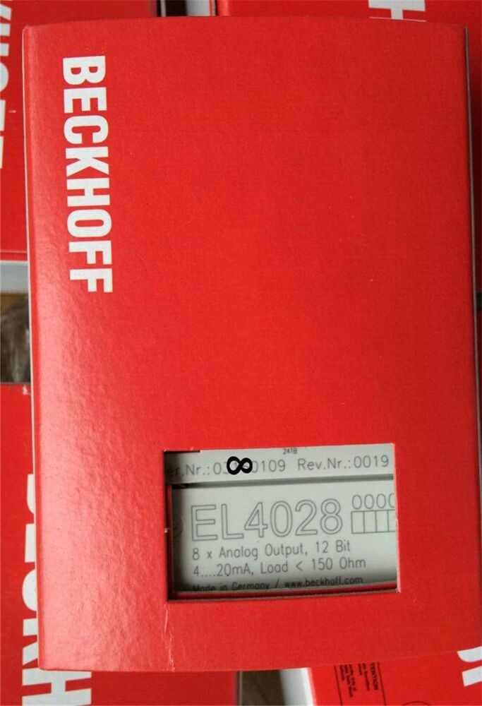 Beckhoff EL4028 PLC Module, red box, 8x Analog Output, 12 Bit