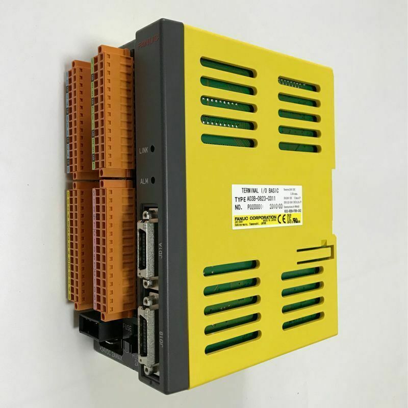 FANUC A03B-0823-C011 Terminal I/O Basic Module, yellow industrial automation component