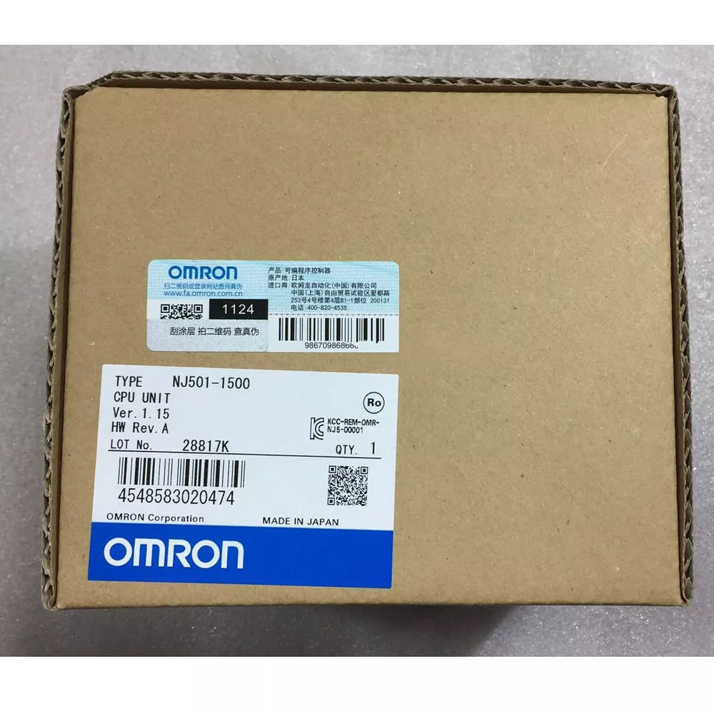 Omron NJ501-1500 CPU Module in box, New In Box, industrial automation part