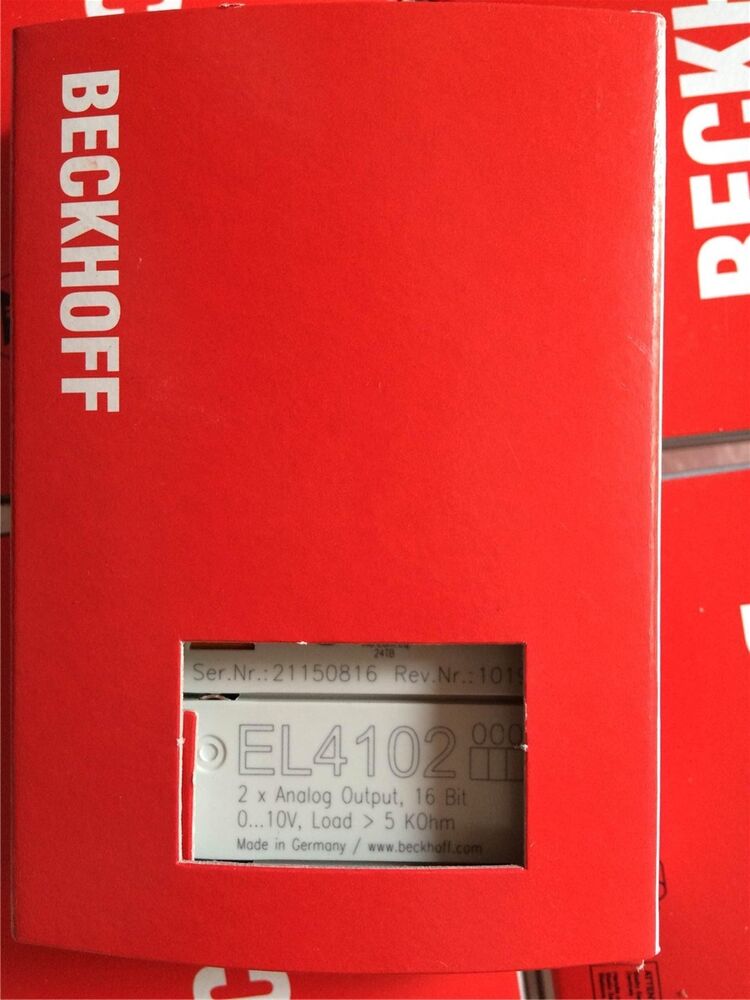 Beckhoff EL4102 PLC Module, New in Box. 2 x Analog Output, 16 Bit, 0-10V
