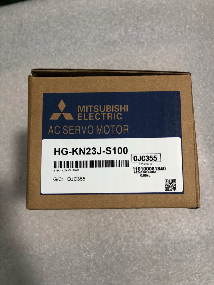 Mitsubishi HG-KN23J-S100 AC Servo Motor in box. Industrial automation part.