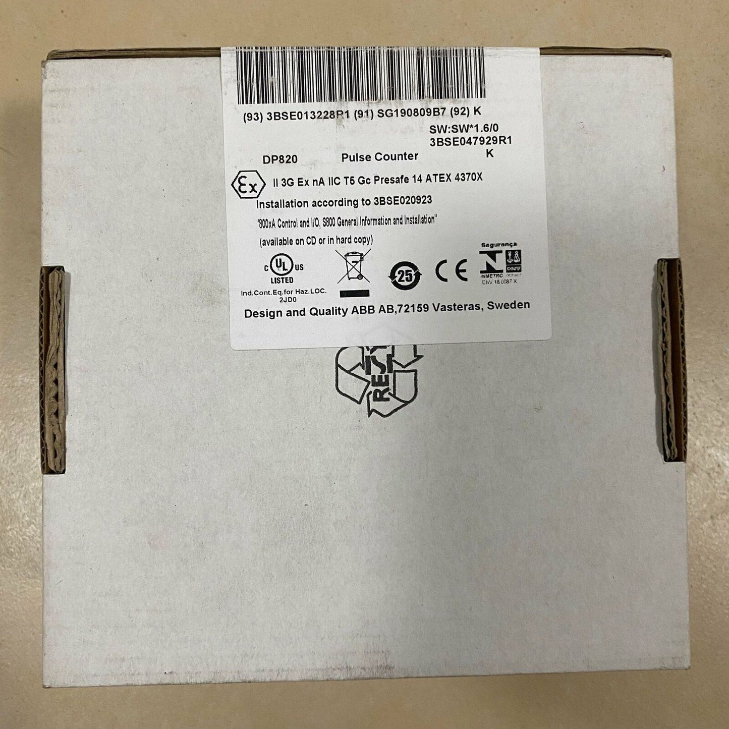 ABB DP820 Pulse Counter Module, 3BSE013228R1, Industrial Automation Part, New, Free Shipping