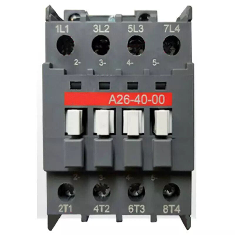 ABB A26-40-00 Contactor, 220-230V 50Hz, gray housing with red label, industrial automation part.