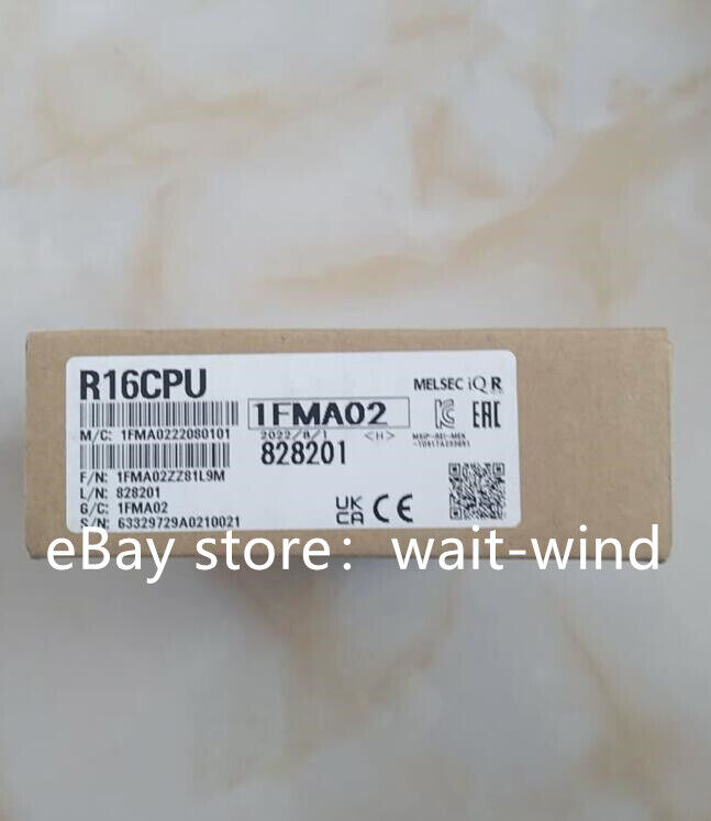 Mitsubishi R16CPU Module box with product information and eBay store name.