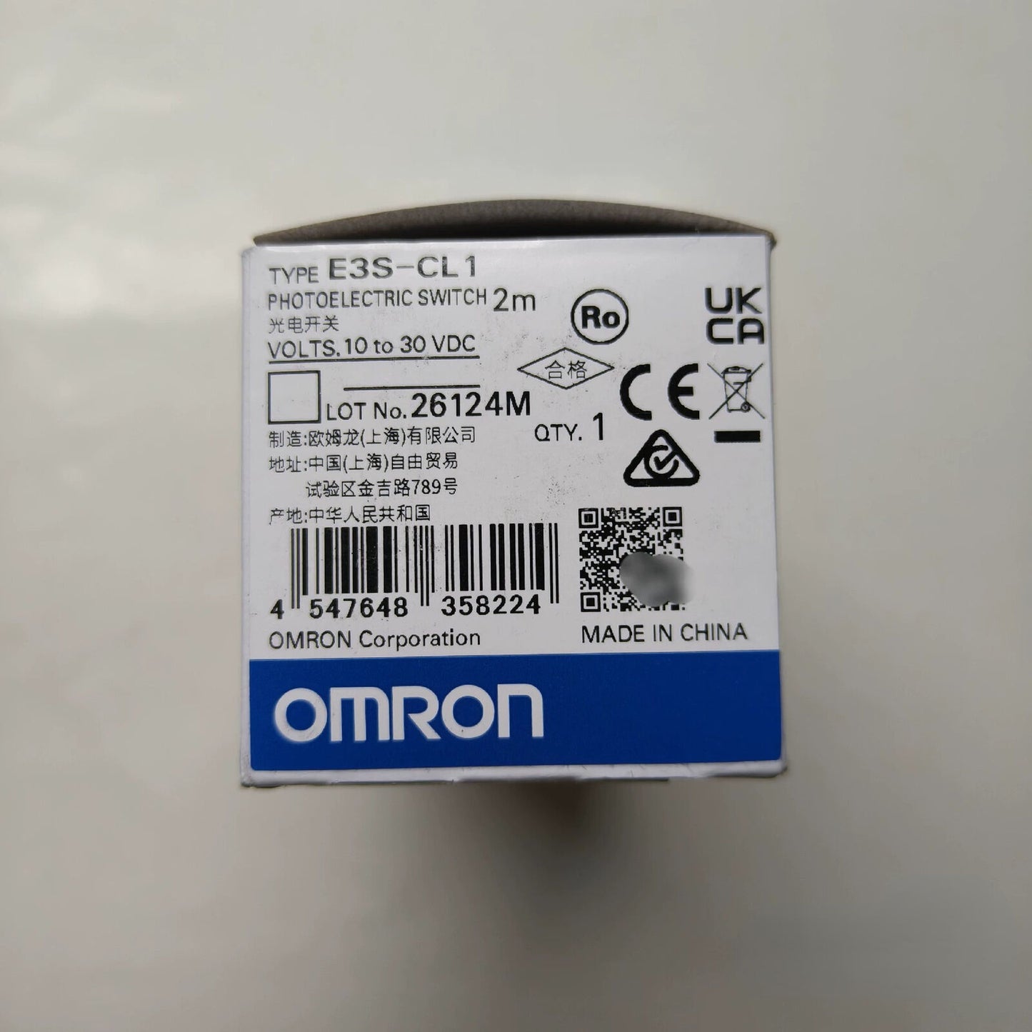 Omron E3S-CL1 Photoelectric Switch 2m, new industrial automation part, Made in China