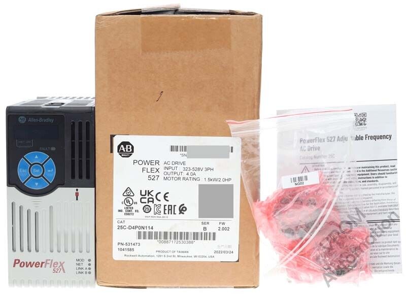 Allen-Bradley PowerFlex 527 AC Drive 25C-D4P0N114, new industrial automation equipment