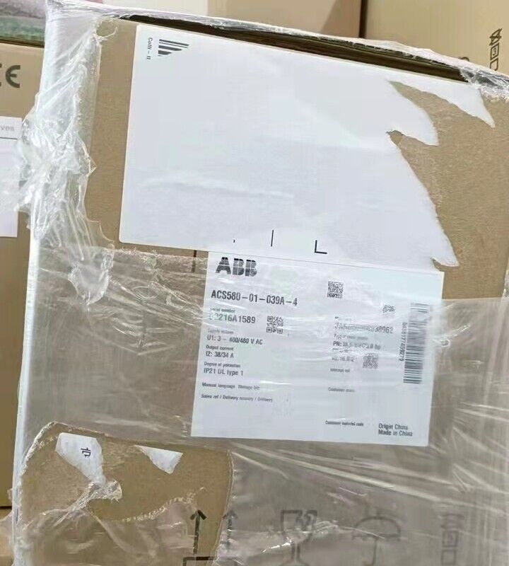 ABB ACS580-01-039A-4 frequency converter package, IP21 UL type 1, industrial automation product, Radwell International