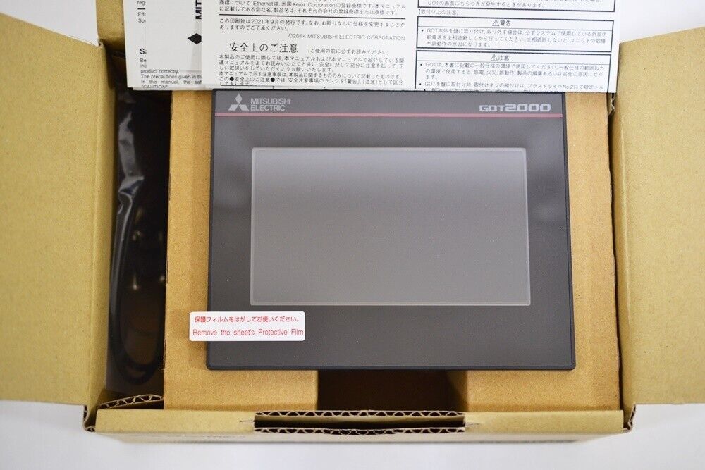 Mitsubishi GT2104-RTBD GOT2000 HMI touch screen in box, protective film on display, fast shipping.