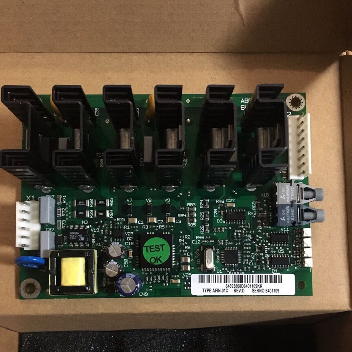 ABB AFIN-01C inverter accessories Motherboard with Test OK label, electronic component