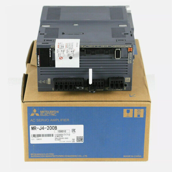 Mitsubishi MR-J4-200B AC Servo Amplifier in box. New industrial automation part.