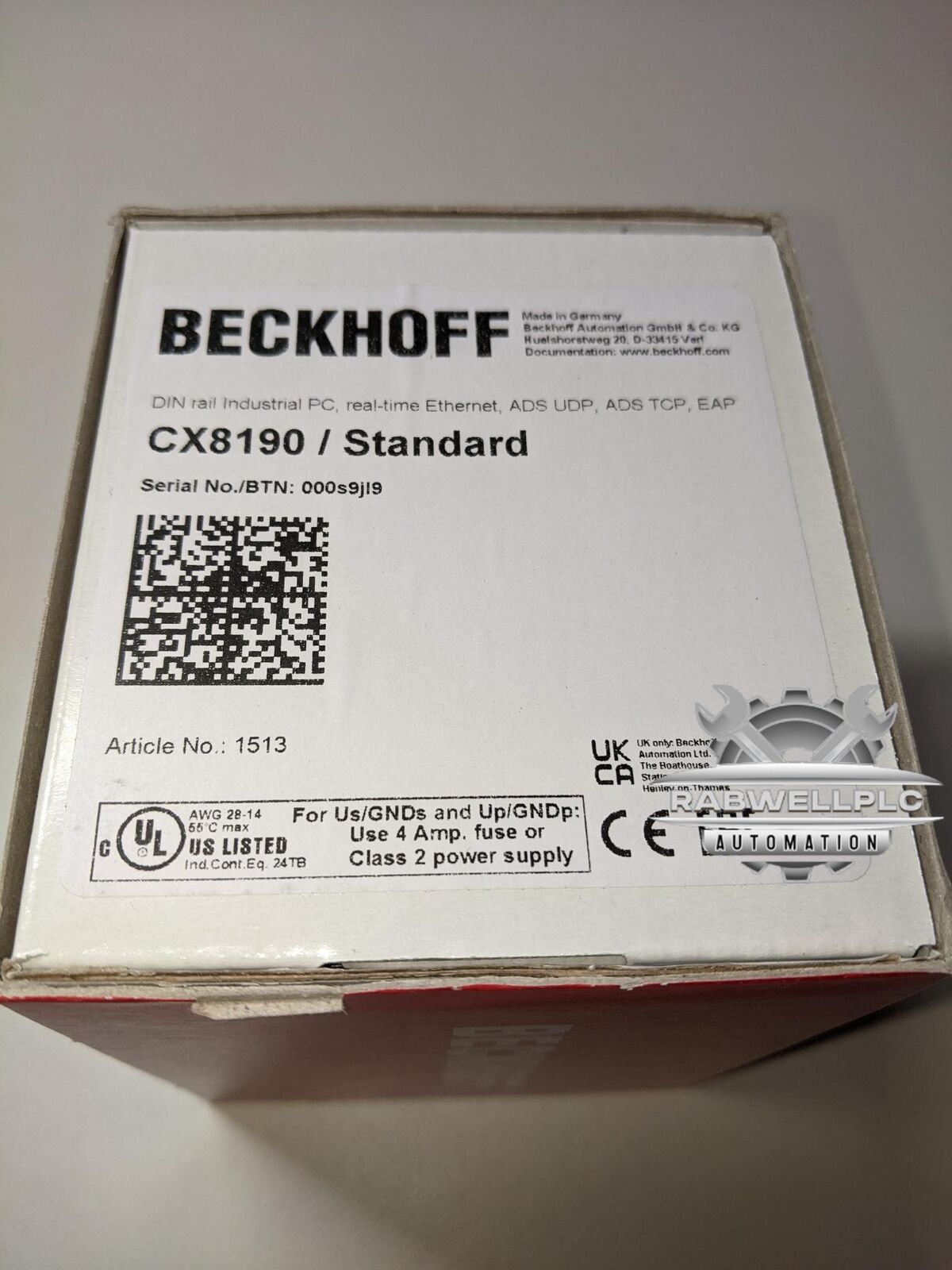 Beckhoff CX8190 Hat Rail Industrial PC NEW and Original Packaging-