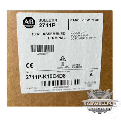 Allen Bradley 2711P-K10C4D8 Panelview Plus Sealed 2711P-K10C4D8 NEW IN BOX