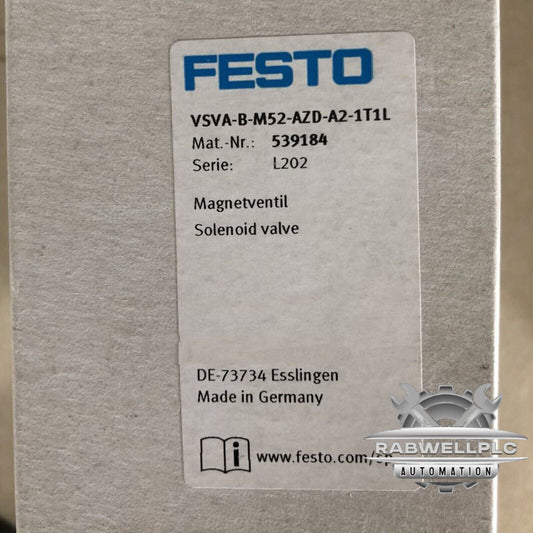 New Festo VSVA-B-M52-AZD-A2-1T1L 539184 Solenoid valve