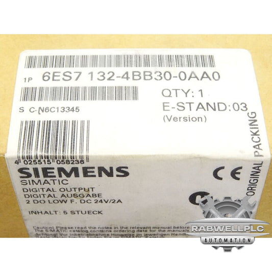 New Siemens 6ES7 132-4BB30-0AA0 6ES7132-4BB30-0AA0 SIMATIC DP 5 ELECTRON MODULES