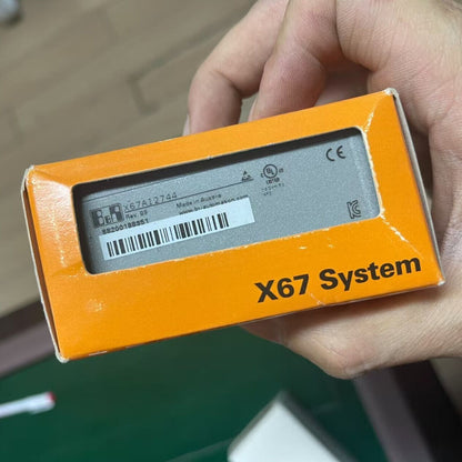 B&R X67AI2744 PLC Module in orange box, X67 System