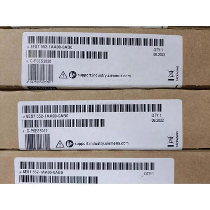 Siemens 6ES7 552-1AA00-0AB0 PLC module packaging, industrial automation part